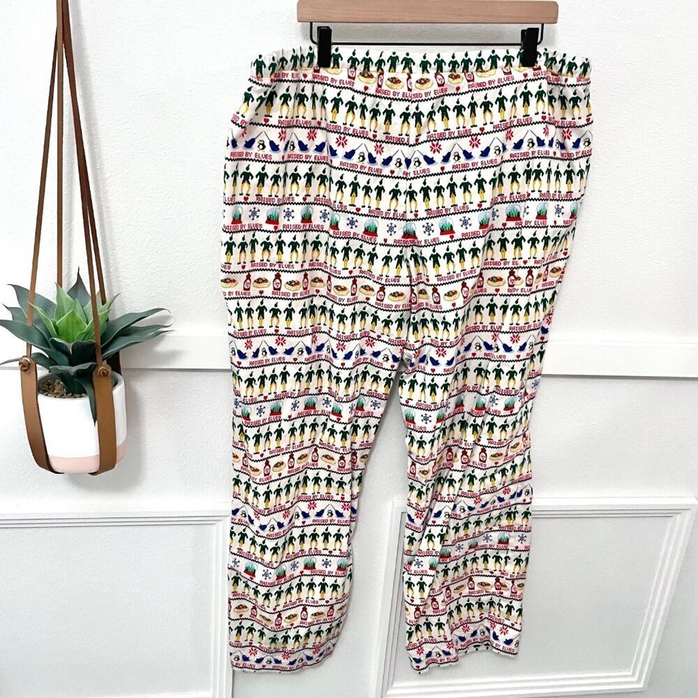 Hanna Andersson Adult Warner Bros Discovery Elf Flannel Pajama Pants XXL - Picture 2 of 6